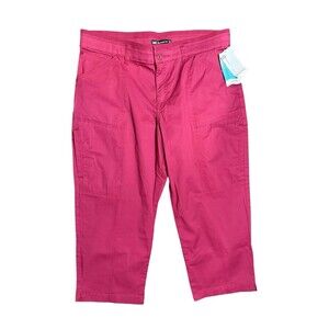 Lee Women Relaxed Fit Capri Pants Berry Pink 12 Med
